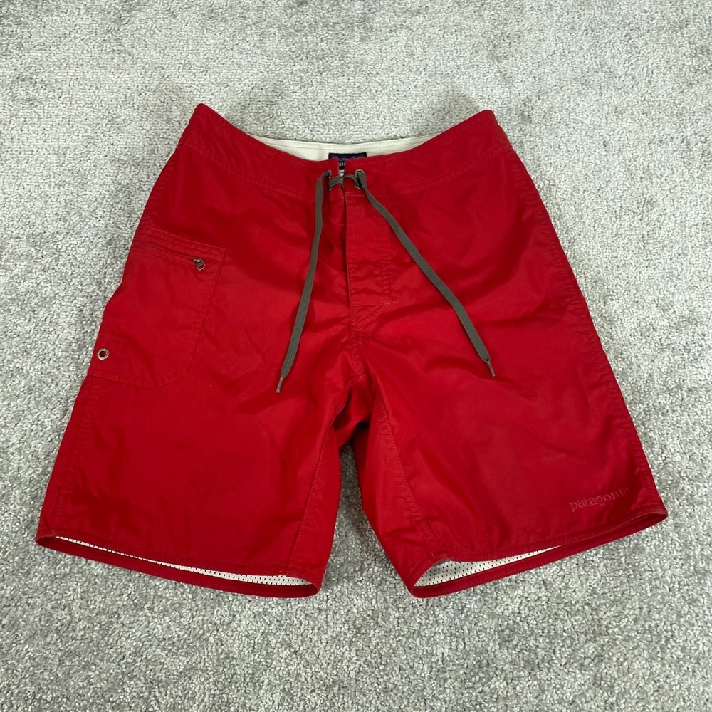 Patagonia Board Shorts Mens Size 29 x 8 Swim Trunks Poretto Surf Red